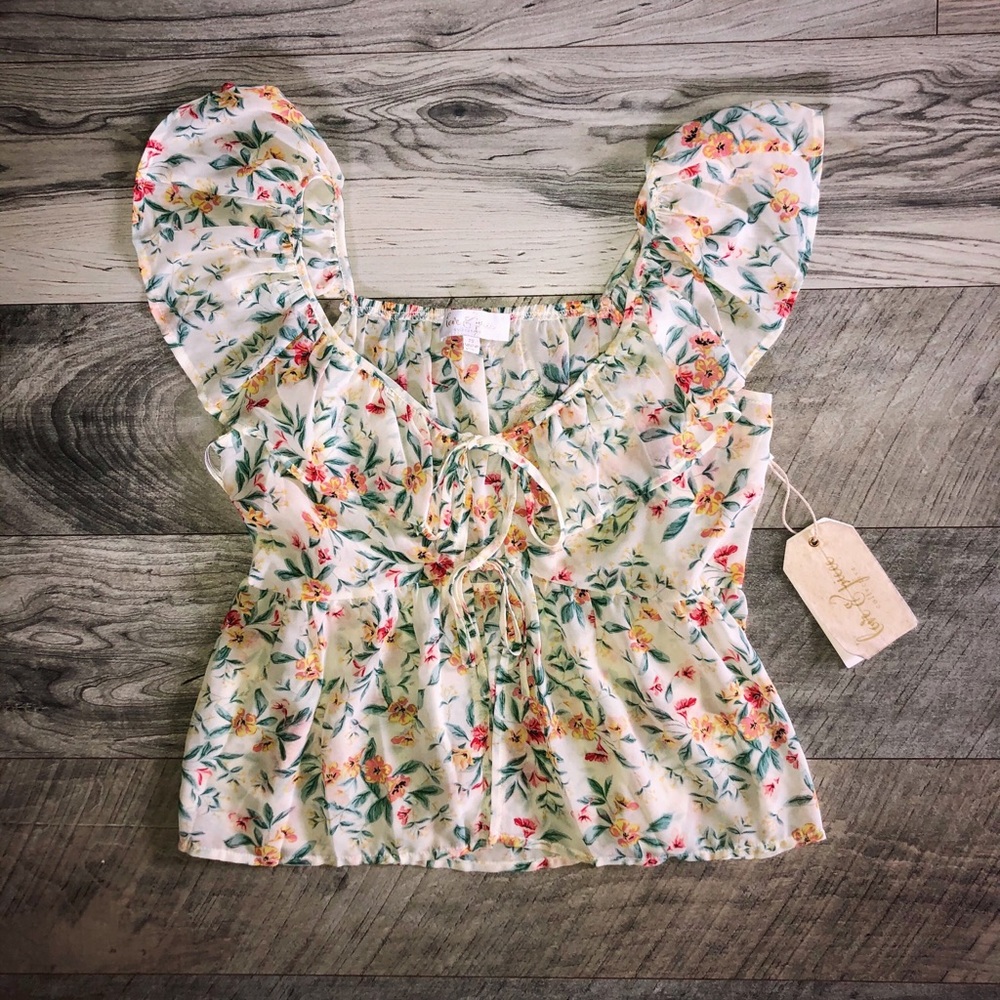 Floral white blouse